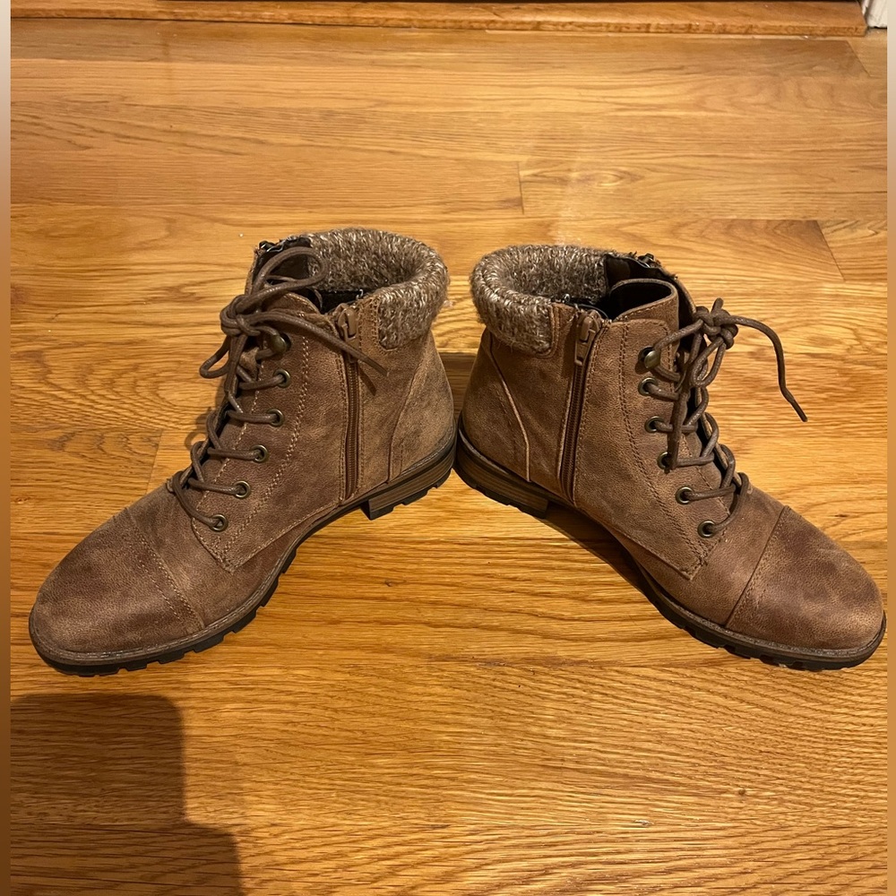White Mountain Lace Up Booties
